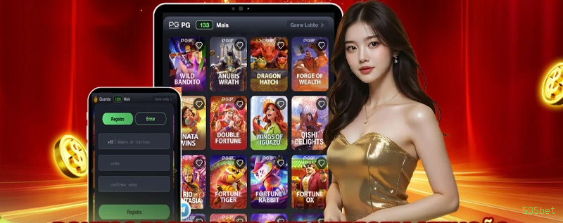 Imagem promocional do login da 535bet